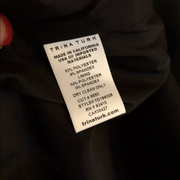 Trina Turk Rhinestone Fringe Sleeve Dress - Picture 8 of 8